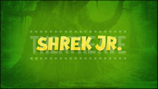 Shrek Jr. Show Curtain projection and digital scenery by Theatre Avenue.