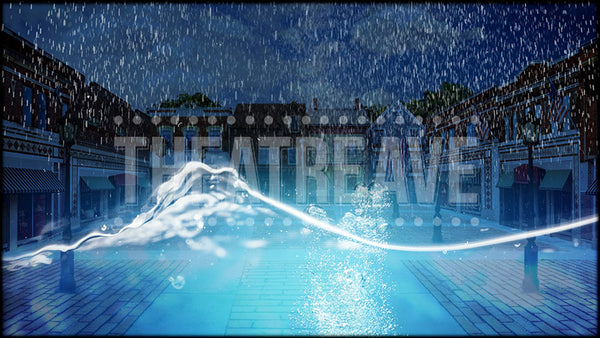 Small Town Flood, a Big Fish projection backdrop and digital scenery by Theatre Avenue.
