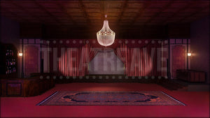 Speakeasy Lounge, a Guys and Dolls projection backdrop and digital scenery by Theatre Avenue.