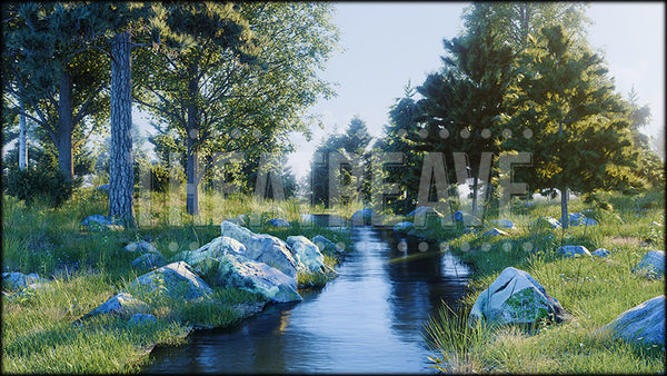 Spring Forest, a Narnia projection backdrop and digital scenery by Theatre Avenue.