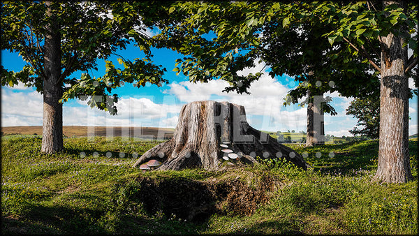 Stump Hillside, a Wind in the Willows projection backdrop and digital scenery by Theatre Avenue.
