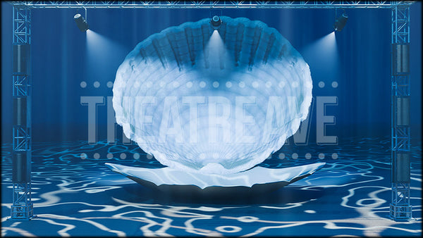 Underwater Band Shell, a Seussical and Spongebob Musical projection backdrop and digital scenery by Theatre Avenue.