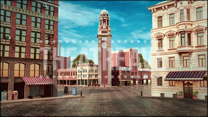Vintage City Street, a Hairspray projection backdrop by Theatre Avenue.