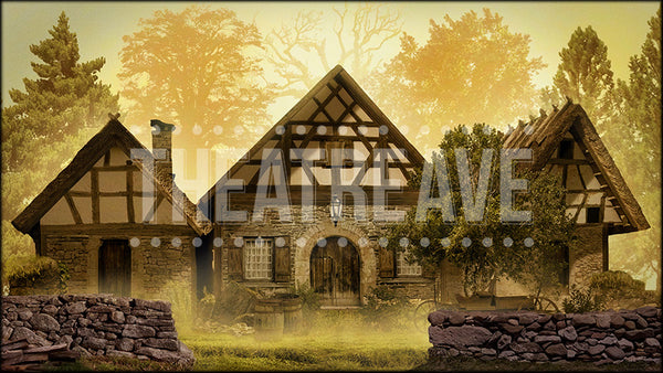 Three Cottages, a digital theatre projection perfect for shows like Into the Woods and Beauty and the Beast
