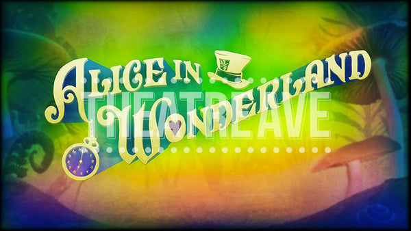 Alice in Wonderland title projection backdrop for theatre and ballet shows.