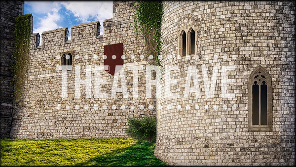 Outer Castle Wall, a Puffs projection backdrop by Theatre Avenue.