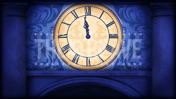 Clock Strikes Midnight Projection (Animated)