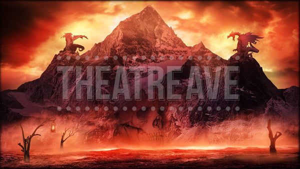 Dragon Mountain, a She Kills Monsters projection backdrop by Theatre Avenue.