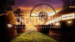 Fair at Dusk, a digital theatre projection backdrop perfect for shows like Charlotte's Web, Big Fish, and Oklahoma on stage