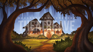 Fairy Tale Cottage, a digital theatre projection backdrop great for shows like Snow White, Hansel and Gretel and Into the Woods