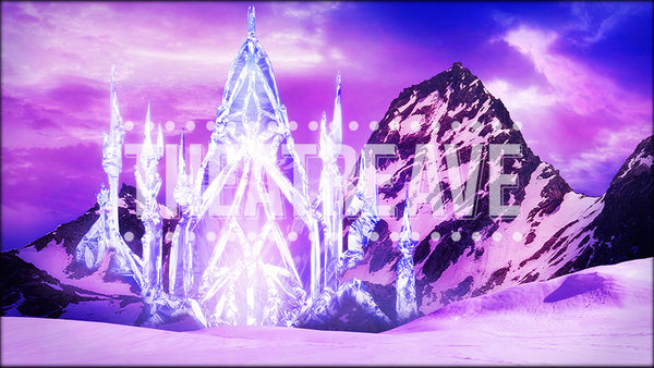 Ice Castle Mountain, a Frozen projection backdrop by Theatre Avenue.