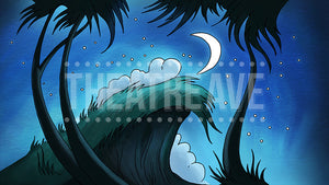 Night Cliff, a digital theatre projection backdrop perfect for shows like Seussical the Musical