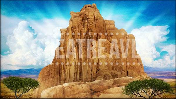 Pride Rock, a Lion King projection backdrop by Theatre Avenue.