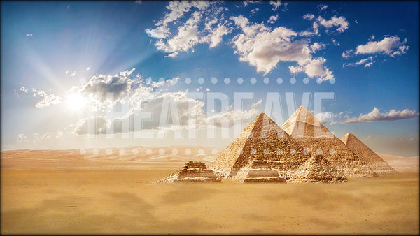 Pyramids, an Aladdin projection backdrop by Theatre Avenue