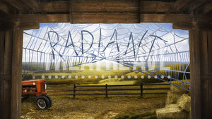 Radiant Barn, a digital theatre projection backdrop perfect for Charlotte's Web on stage