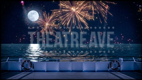 Ship Deck Fireworks Projection (Animated)