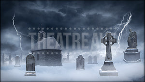 Snowy Graveyard Storm Projection (Animated)