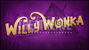 Willy Wonka title projection for pre-show and intermission by Theatre Avenue.