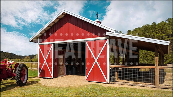 Classic Barn, an Oklahoma projection backdrop by Theatre Avenue.