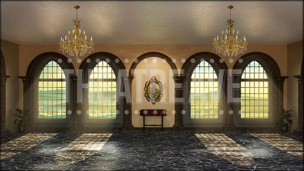 European Palace Room, an Anastasia projection backdrop by Theatre Avenue.