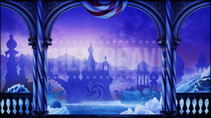 Land of Sweets Blue, a Nutcracker projection backdrop by Theatre Avenue.