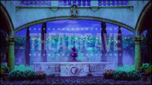Palace Courtyard at Night, a Cinderella projection backdrop by Theatre Avenue.