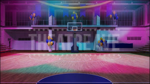 Party Gym, a West Side Story backdrop projection by Theatre Avenue.