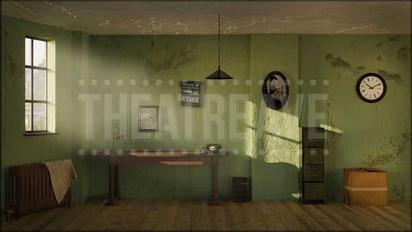 Vintage Office, an Annie projection backdrop by Theatre Avenue.