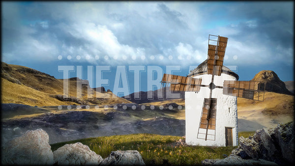 Don Quixote projection backdrop called Windmill Vista by Theatre Avenue